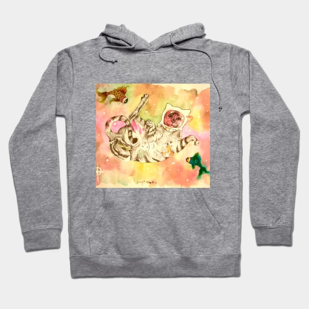 Cat in Space Hoodie by Art of V. Cook